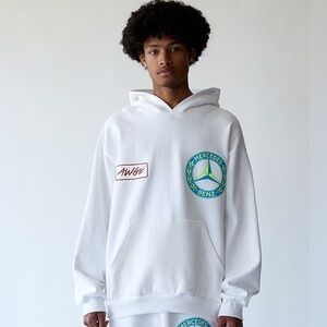 AWGE x Mercedes Benz White Hoodie